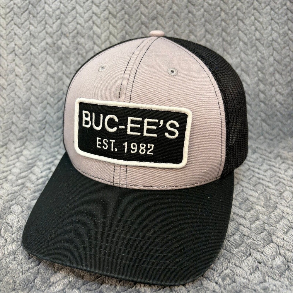 Buc-ee's Est 1982 Trucker Hat Grey Black Mesh Snapback Cap 7023